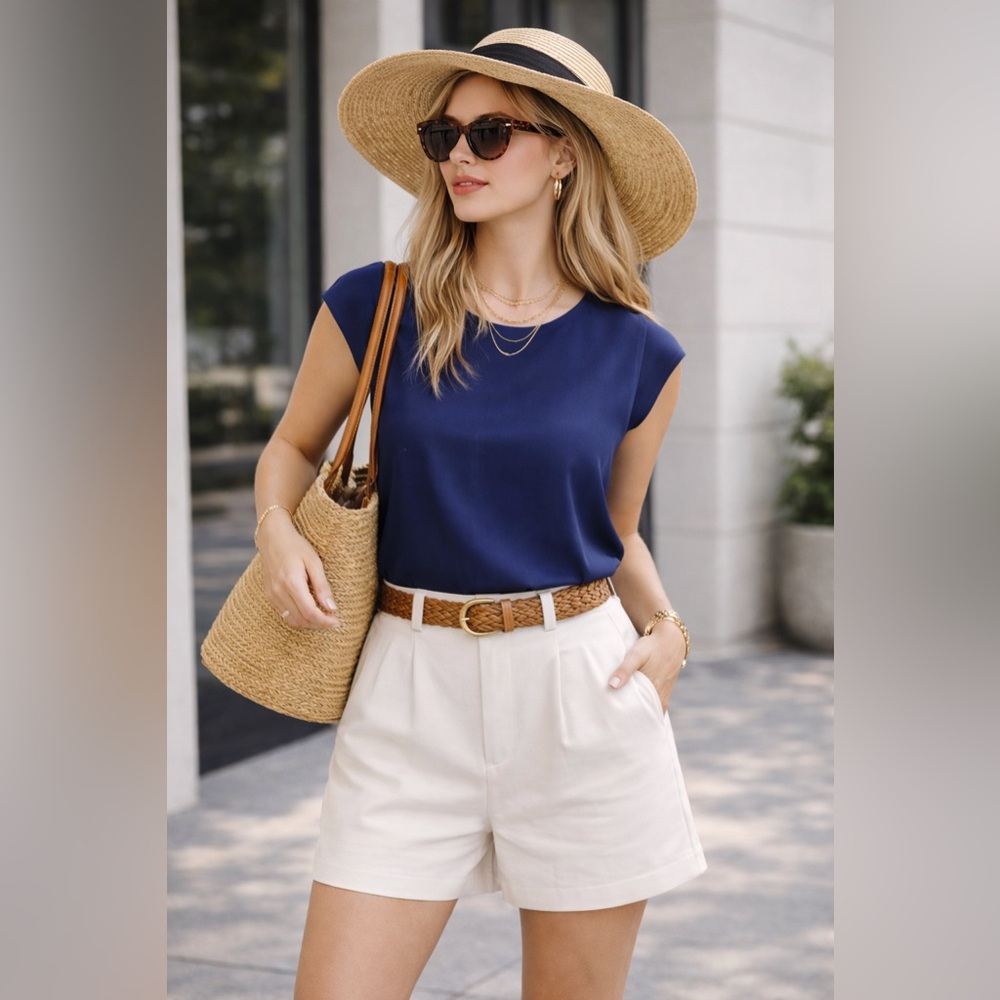 French Connection Navy Blue Women's Blouse. Size S